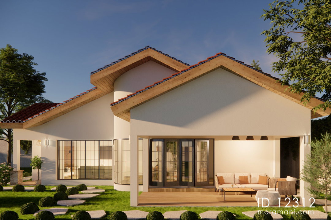 Modern 2-Bedroom, 1-Story House Plan - ID 12312