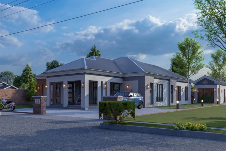 Low-budget modern 3-bedroom house design - ID 13420_0