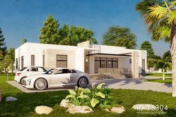 Contemporary 3 bedroom plan with 3 baths - ID 13304