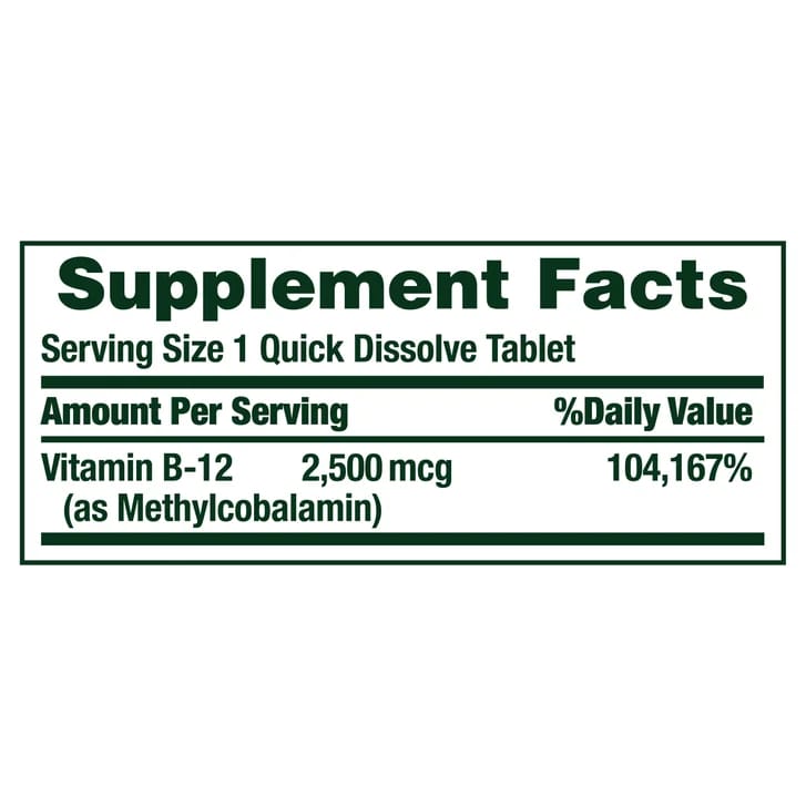 Nature's Bounty - Vitamin B12 2500 mcg_4