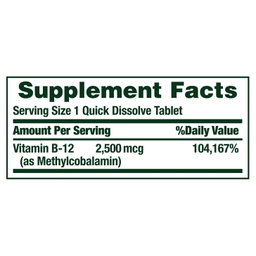 Nature's Bounty - Vitamin B12 2500 mcg