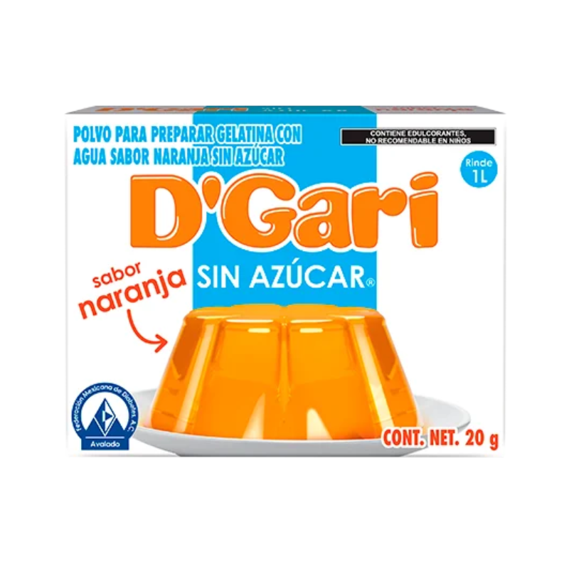 D' Gari sin Azúcar de Agua 20g Naranja