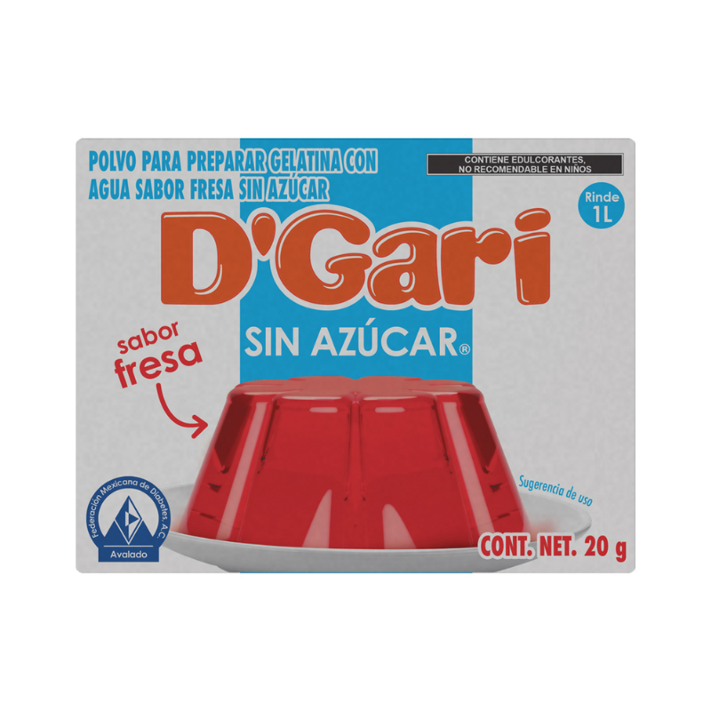 D' Gari sin Azúcar de Agua 20g Fresa