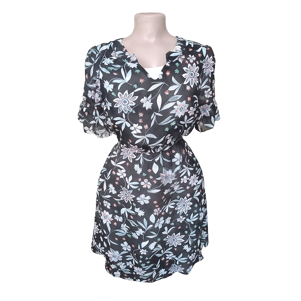 Floral V-Neck Dress_0