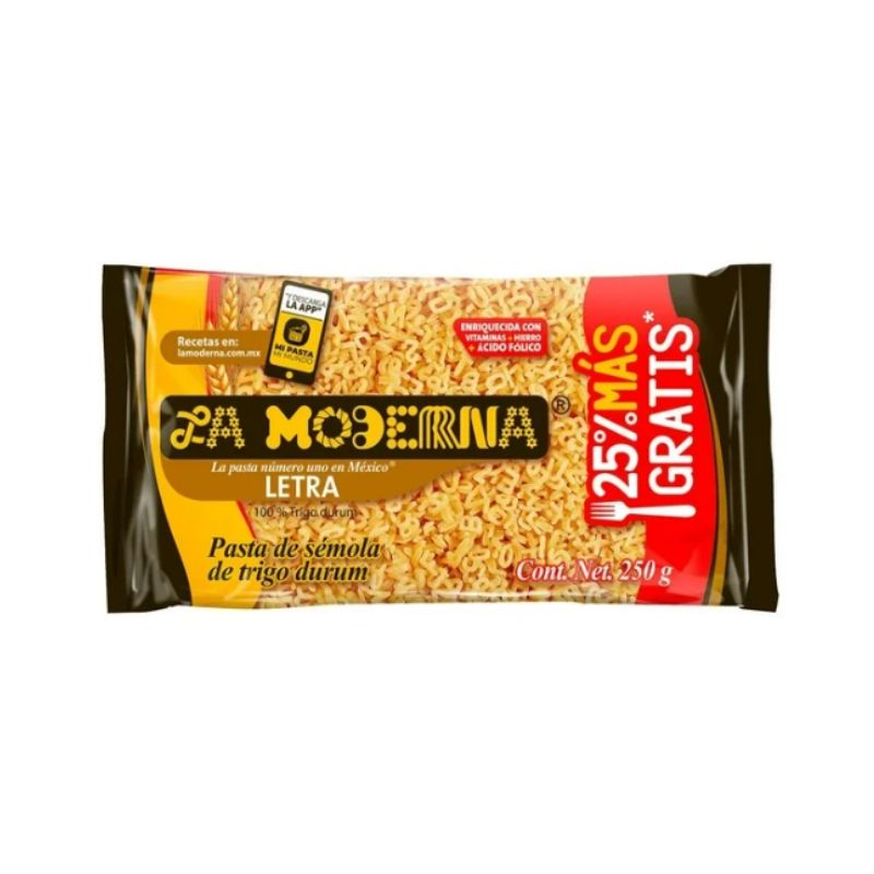 Sopa La Moderna 250g Letra