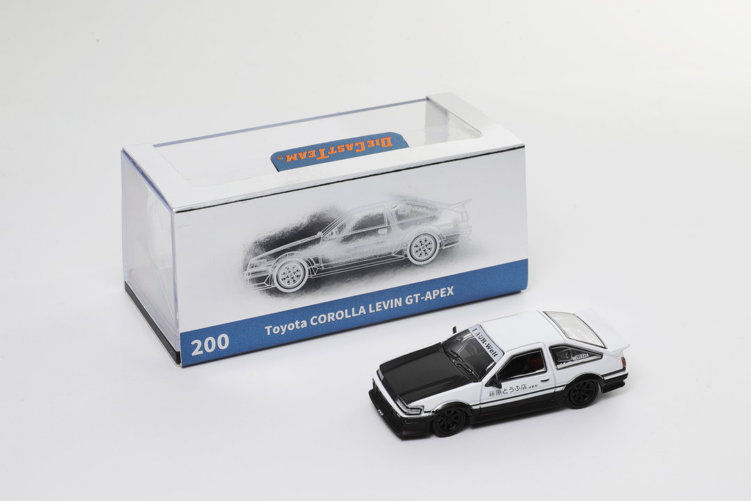 DCT MODEL 1/64 TOYOTA AE86 - WHITE/BLACK