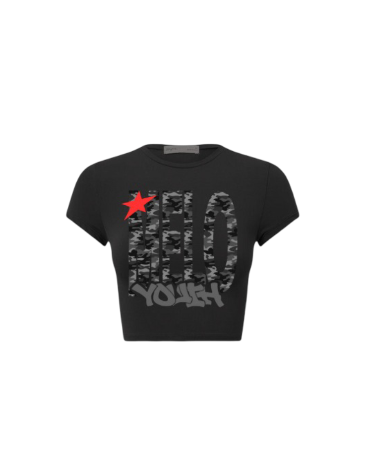 Camo cropped tees 