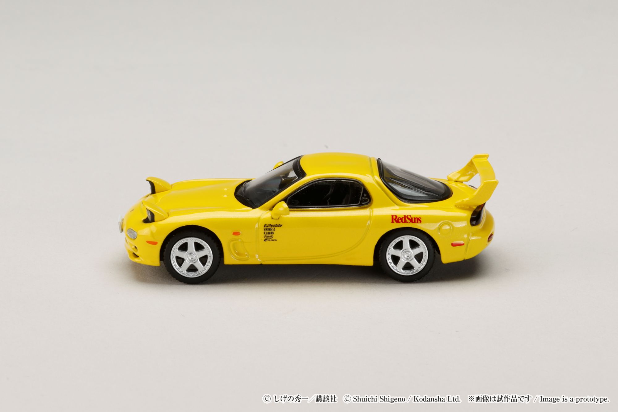 HOBBY JAPAN MODEL 1/64 MAZDA RX-7 (FD3S) RED SUNS / INITIAL-D KEISUKE TAKAHASHI VS TAKUMI FUJIWARA_3