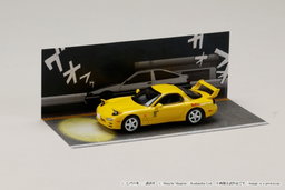 HOBBY JAPAN MODEL 1/64 MAZDA RX-7 (FD3S) RED SUNS / INITIAL-D KEISUKE TAKAHASHI VS TAKUMI FUJIWARA