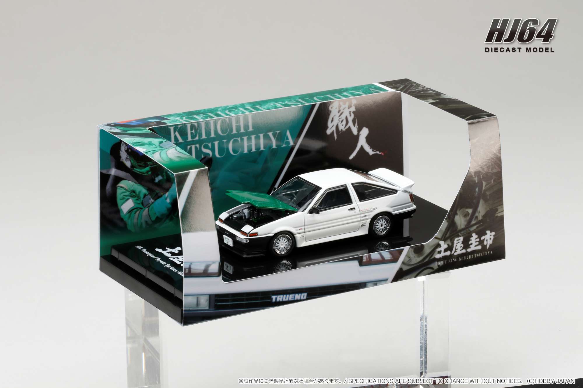 HOBBY JAPAN MODEL 1/64 TOYOTA SPRINTER TRUENO (AE86) / DORI DORI MESH WHEEL - DRIFT KING_0