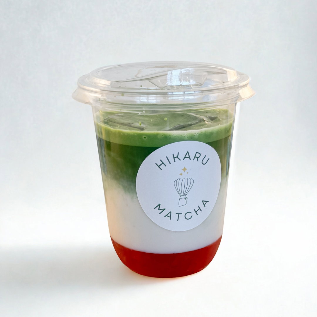 Strawberry Iced Matcha Latte