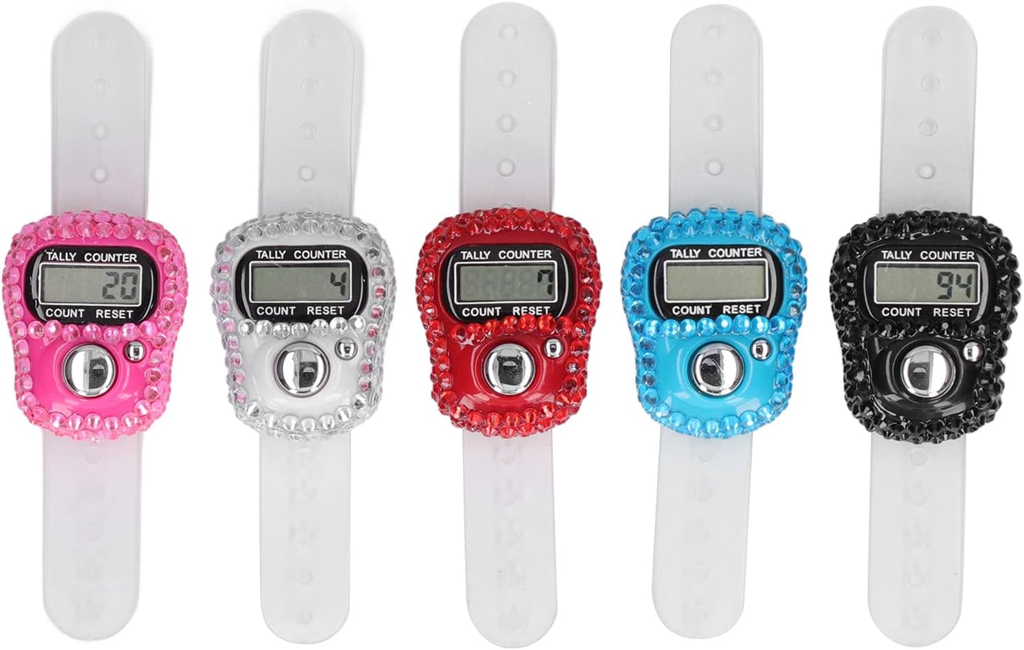 Finger Counter with Rhinestones TASBEEH(1 PIECE)