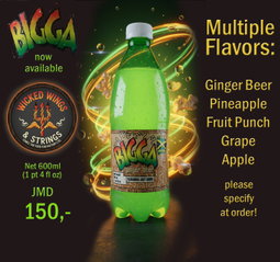 Fruit Punch flavoured soft drink - BIGGA - Net 600ml / 1pt 4 fl oz