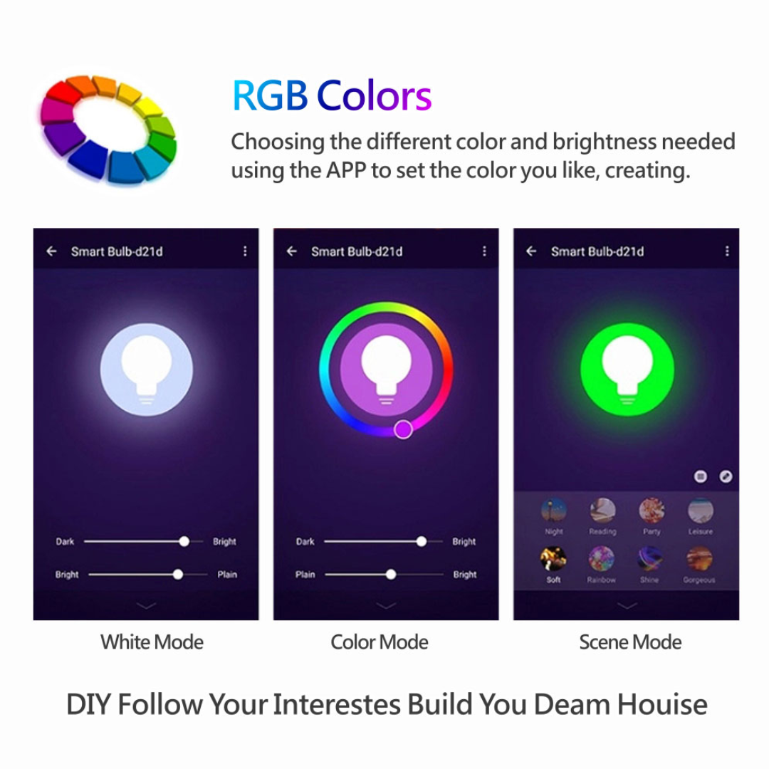 TUYA Smart Wifi Mini RGBCW Led Bulb 9W E27_2
