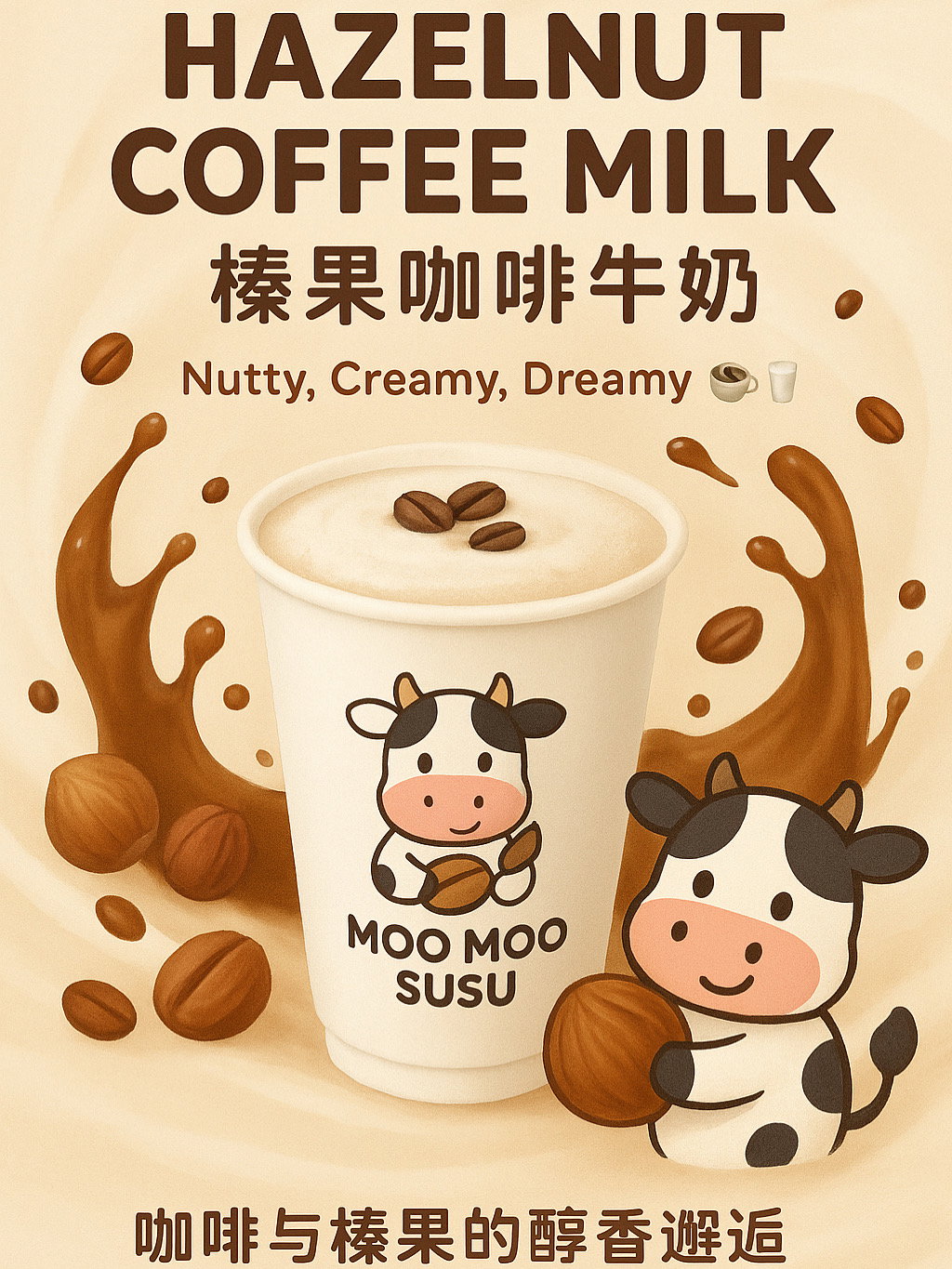 Hazelnut coffee milk 榛果咖啡牛奶_0