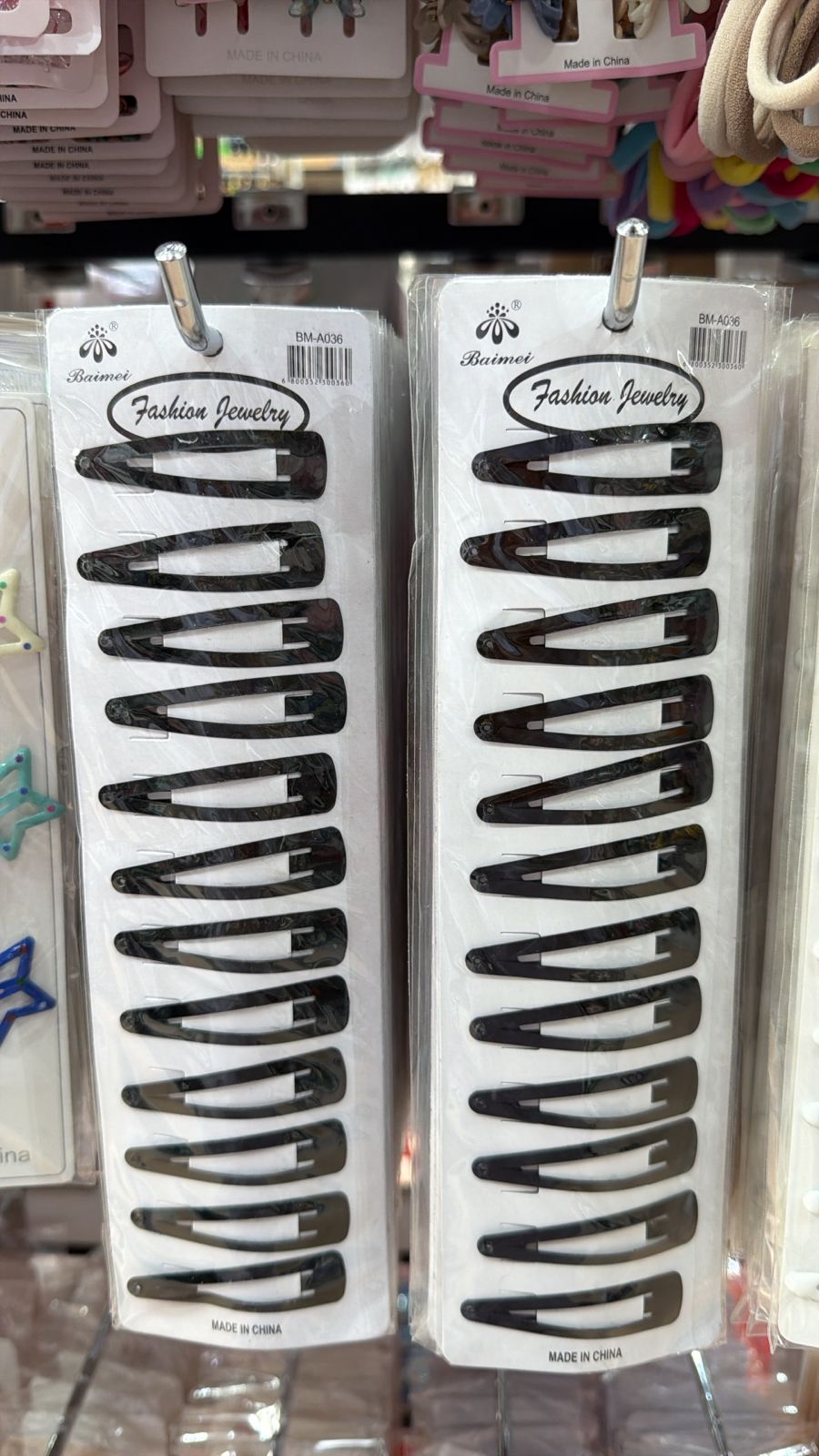 hair clip black 1 packet
