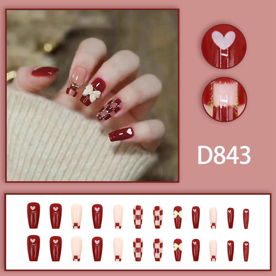 🛒  เล็บปลอม พสจีน พร้อมกาวติดเล็บ + ตะไบจิ๋วว 💗🇨🇳_10