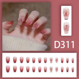 🛒  เล็บปลอม พสจีน พร้อมกาวติดเล็บ + ตะไบจิ๋วว 💗🇨🇳
