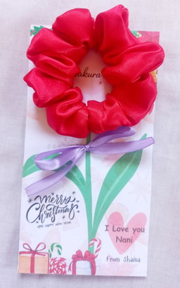 🌸 Elegant Satin Scrunchie – Gift Card Edition