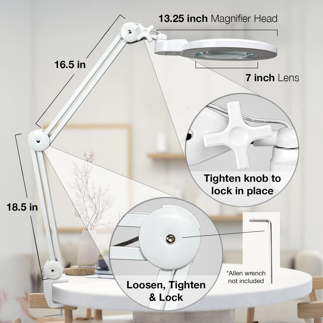 Led Desktop Mount  Magnifier 