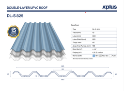 Aplus 825 10mm double layer UPVC