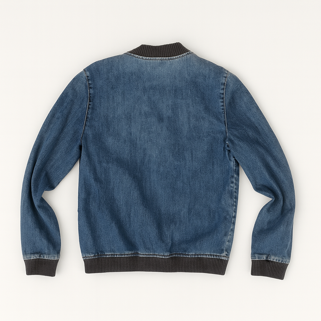 Chaqueta tipo bomber denim con ribetes elásticos - Size 4_1