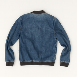 Chaqueta tipo bomber denim con ribetes elásticos - Size 4