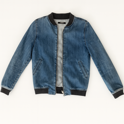 Chaqueta tipo bomber denim con ribetes elásticos - Size 4