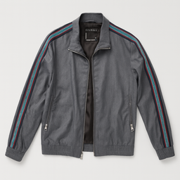 Chaqueta gris con franjas laterales multicolor - Size XXS