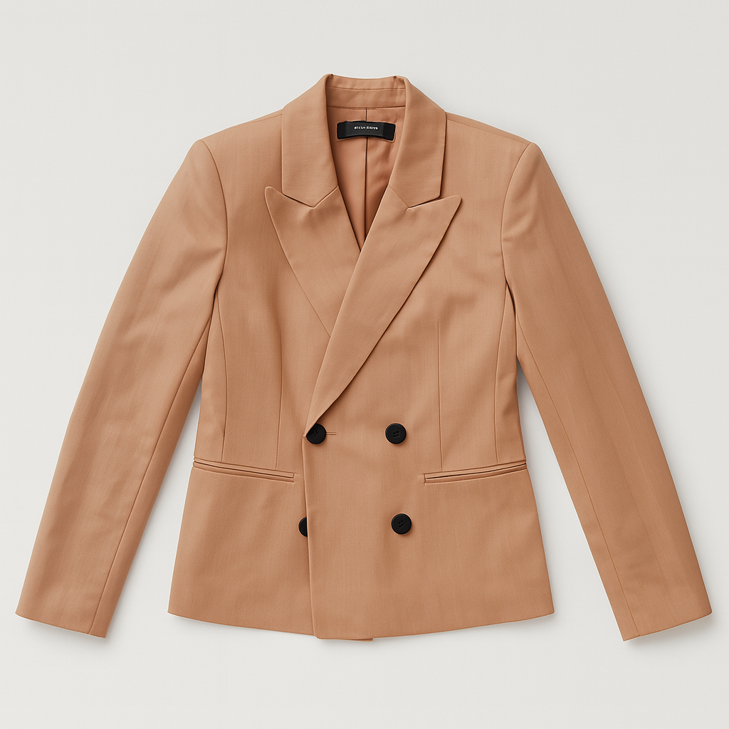 Blazer estructurado color rosado nude Zara Basic - Size 2_0