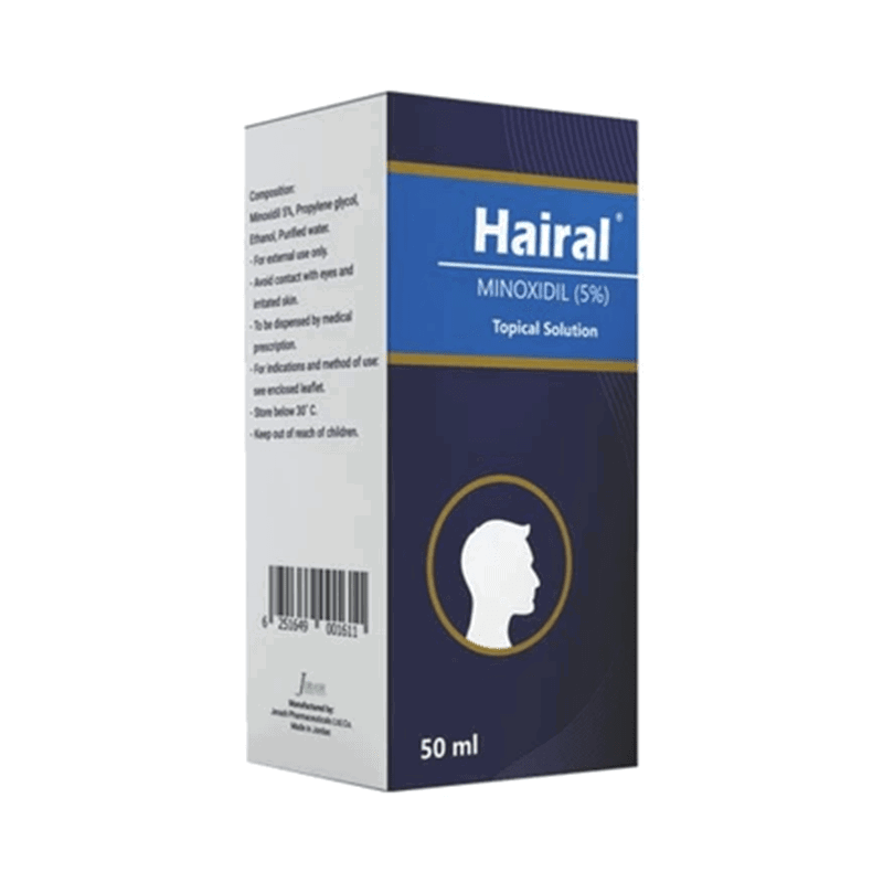 Hairal 5% Minoxidil Topical Solution for Hair Loss Treatment