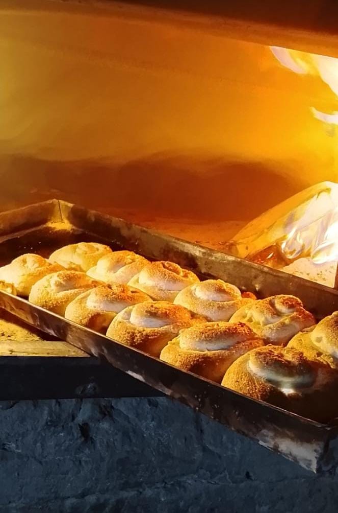 Enrrollado con crema pastelera