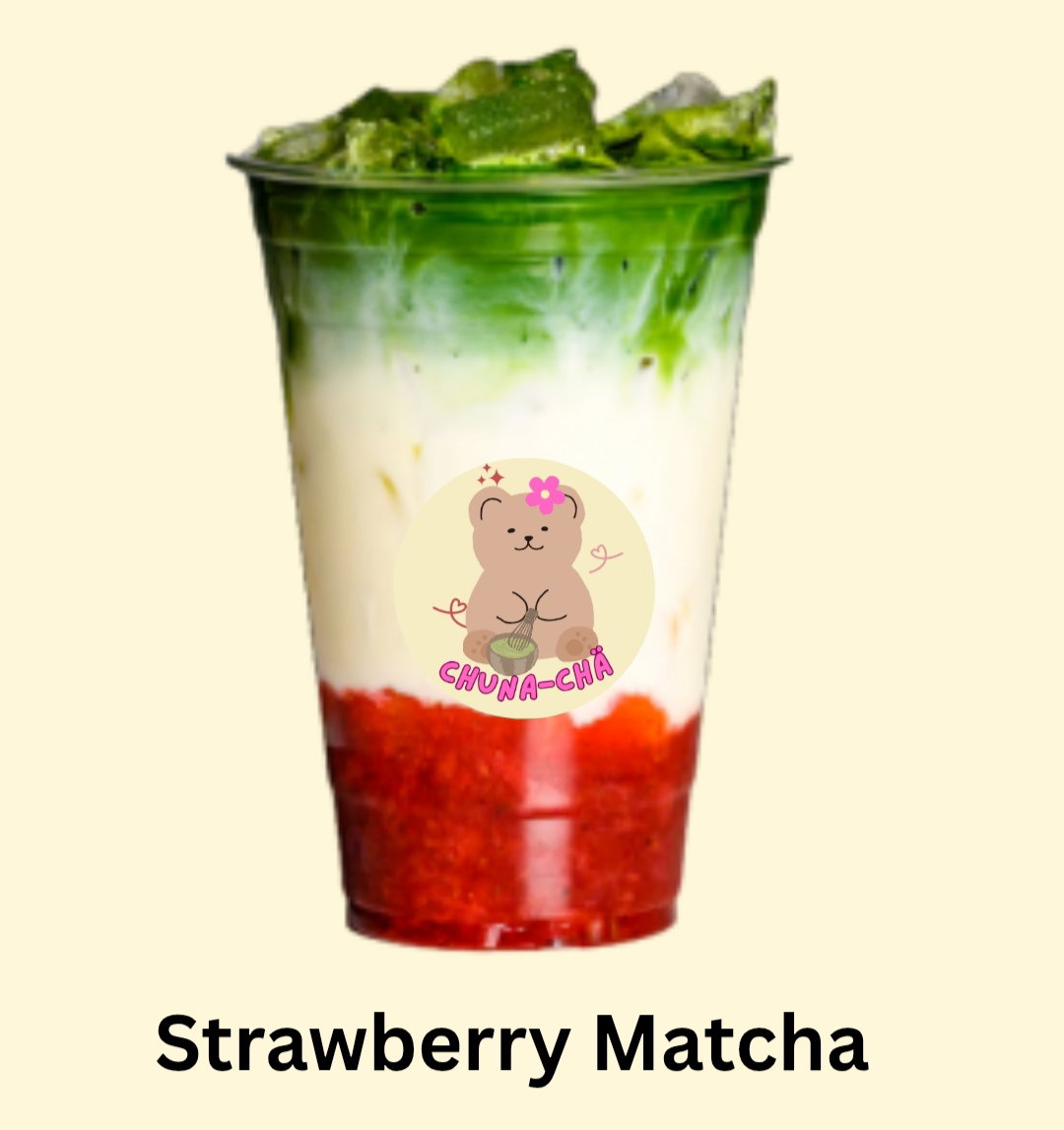 Iced Strawberry Matcha Latte _0