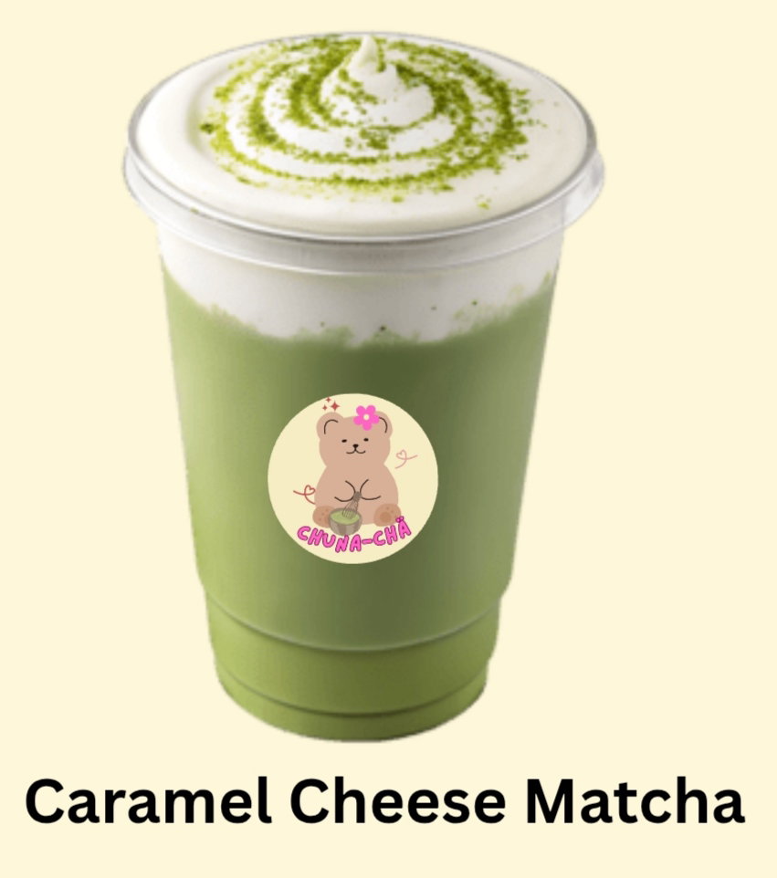 Iced Caramel Cheese Matcha 
