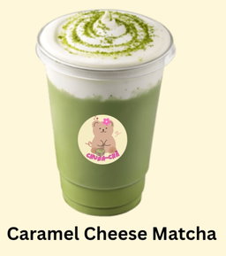 Iced Caramel Cheese Matcha 
