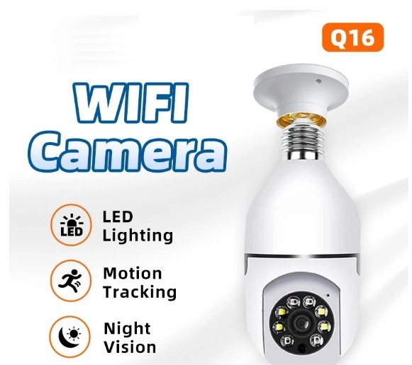 CCTV V380 Q16S BULB Camera Auto Tracking Night Vision 1080p Wireless CCTV IP Security Camera