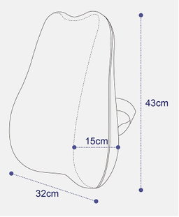 Wing-Shaped Pressure Relief Lumbar Cushion