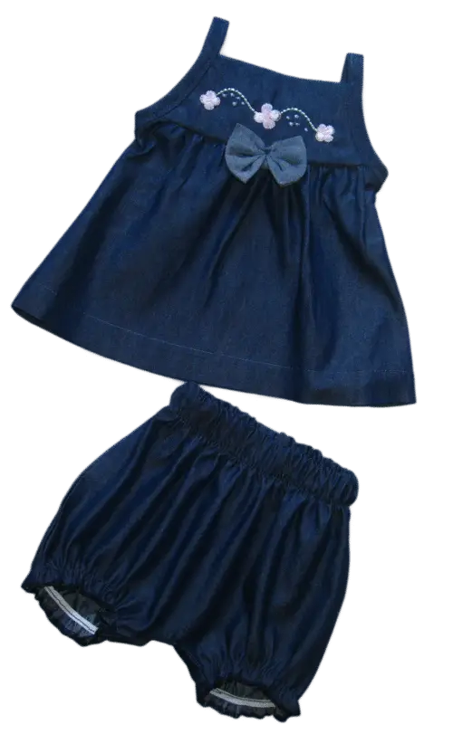 Blossom Bow Denim Set_0