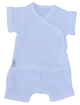 White Muslin 2-Piece Set – Gender Neutral Baby Outfit