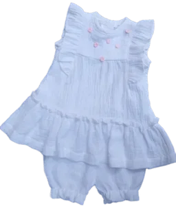 Rosie Frill Muslin Dress Set