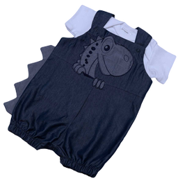 baby denim dungaree set