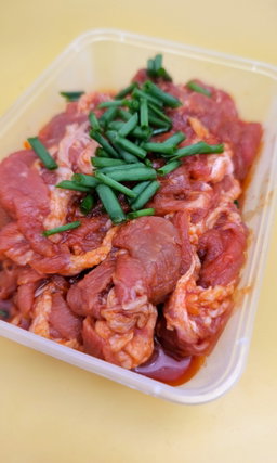 Beef Bulgogi (spicy) Marinated (not cooked)