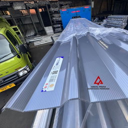 Twinlite greca 820 6mm double layer skylight alderon bahan polycarbonate