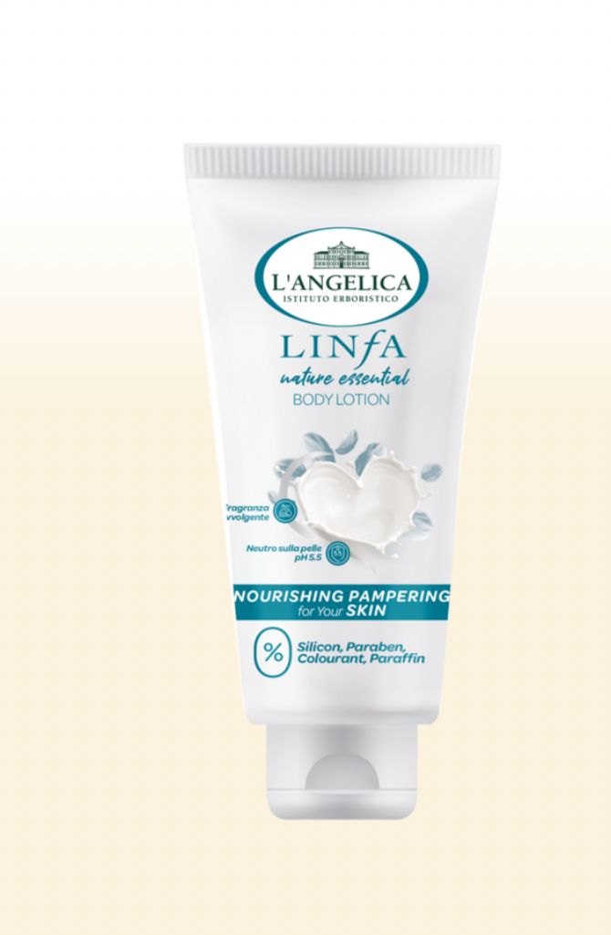 LANGELICA BODY LOTION WITH LINFA NATURE ESSENTIAL لانجليليكا لوشن جسم بخلاصة لينفا 