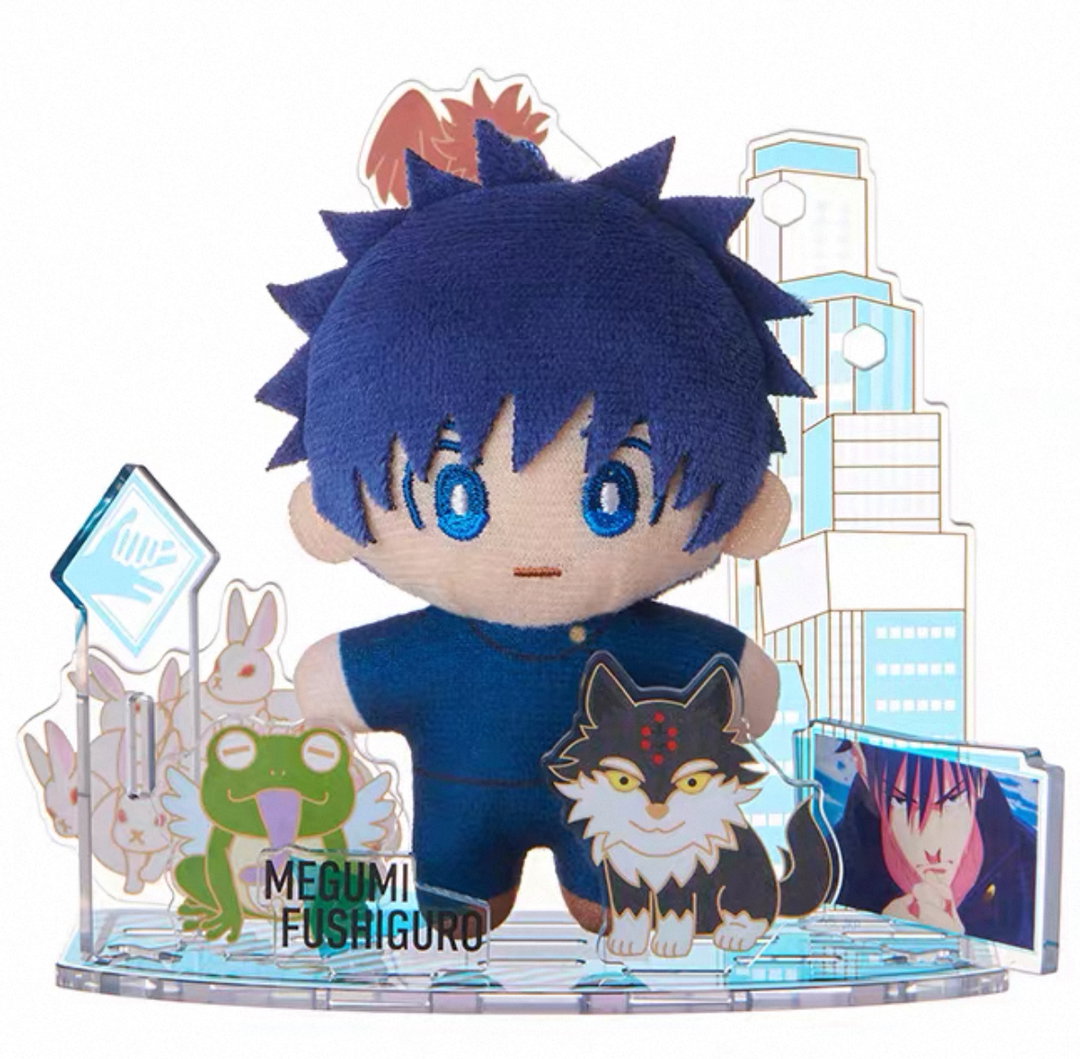Sega FAVE Jujutsu Kaisen Fushiguro Megumi Plush and Acrylic Sfand Set