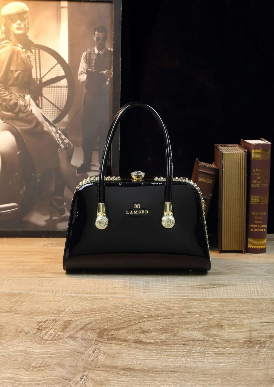 Sac à Main LAMSED Élégant Rétro Lumineux Noir