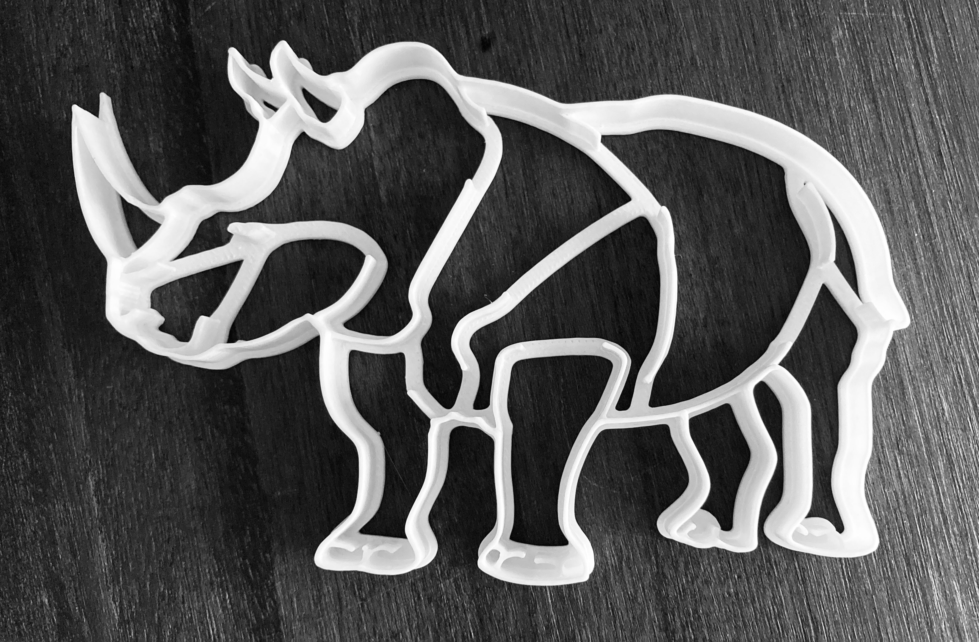 Rhino with detail Cookie Cutter