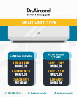 Split Unit - General Servicing for 3 Units (Any HP)