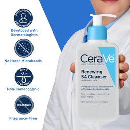 Cerave Renewing SA (Salicylic Acid) Cleanser For Dry, Rough, Bumpy Skin