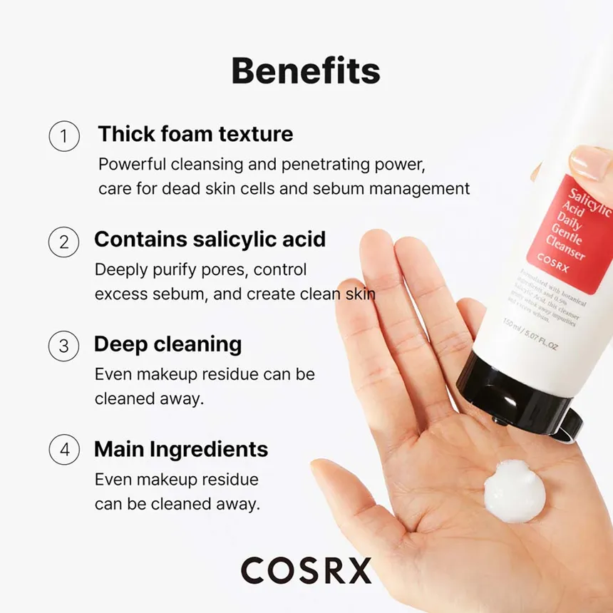 Cosrx Salicylic Acid Daily Gentle Cleanser_4